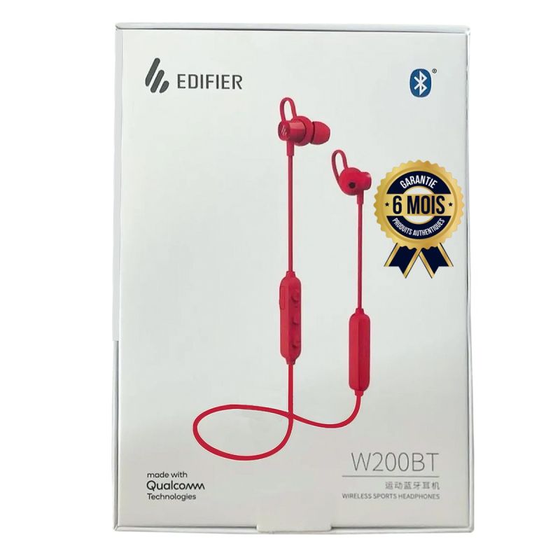 Ecouteur bluetooth - Edifier neckband w200bt - Bluetooth V5,0 - Micro intégé - IPX4| Glotelho Cameroun