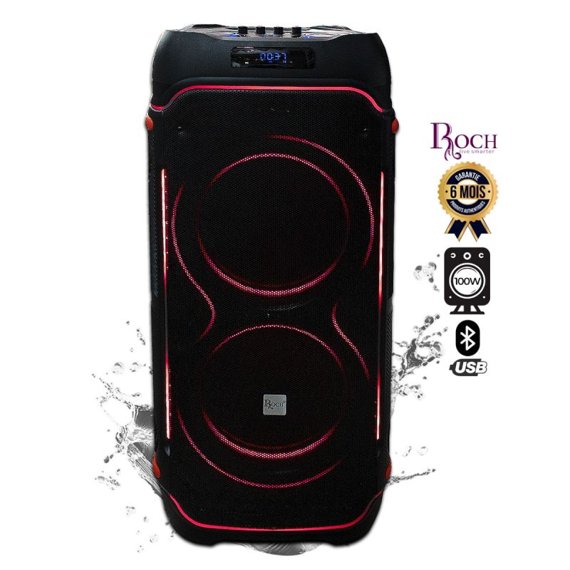 Enceinte rechargeable Roch avec micro 100 Watt 