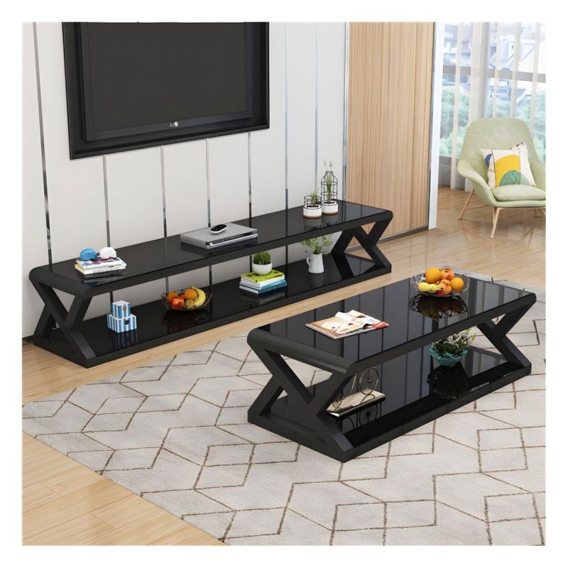 Ensemble Meuble TV avec Table Basse NAS - Noir au prix Cameroun