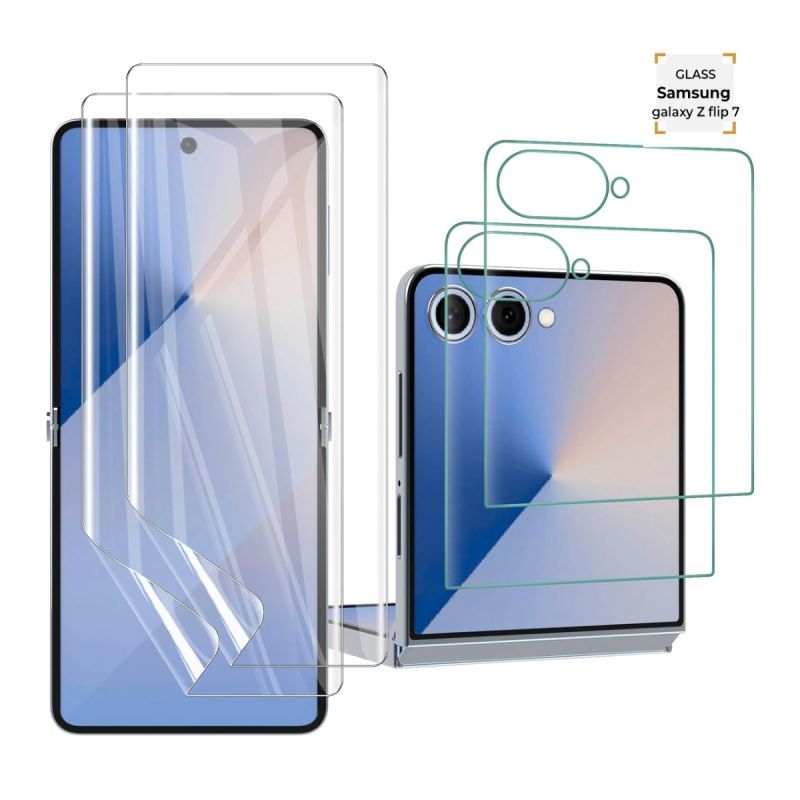 Glass de protection flexible 2 en 1 pour Samsung Galaxy Z Flip 7 - prix Cameroun