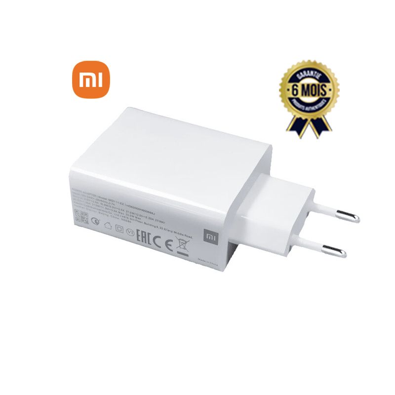 Boitier de recharge Xiaomi Mi - 33W - Type-A + Type-C - 6 Mois - (Prix en fcfa) | Glotelho Cameroun
