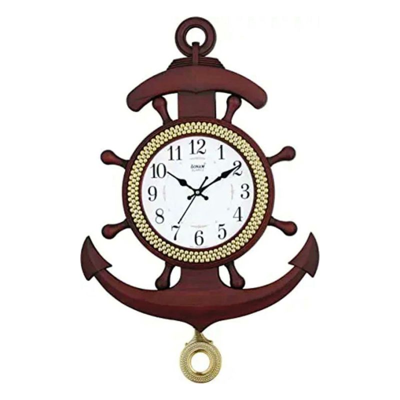 Horloge Murale - Sonam -  Analogique -  Plastique - Marron| Glotelho Cameroun