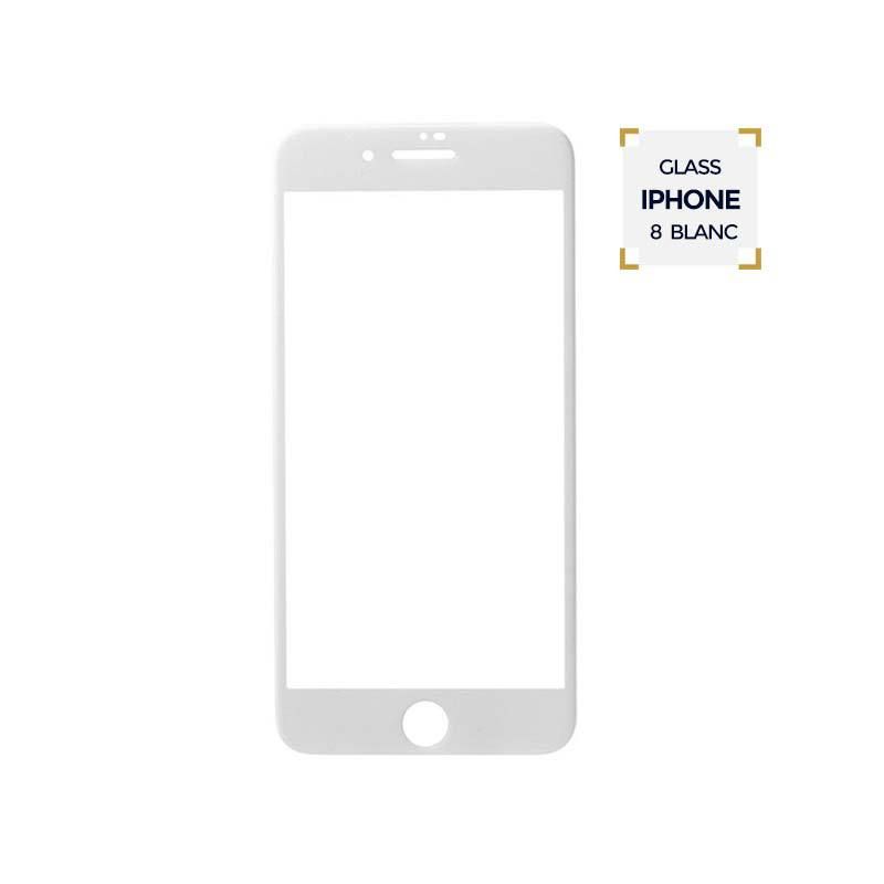 VITRE DE PROTECTION ARRIERE IPHONE 8  BLANC|Glotelho