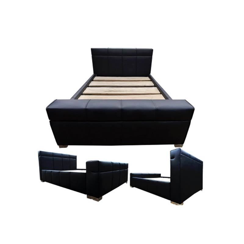 Lit confortable - 3place - En cuir/mouse - Gris/Chocolat/noir | Glotelho Cameroun