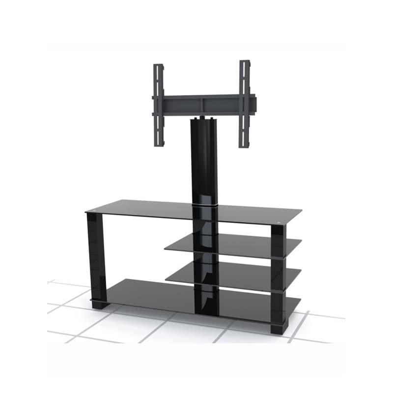  Meuble tv - Rockstar s  -  1731-    verre/fer -  noir - 1 moi|Glotelho Cameroun