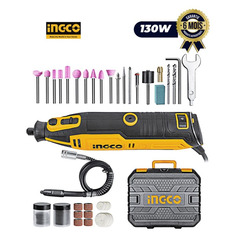 Mini meule Dremel à précision 30000 Tr/Min - INGCO MG1309 - 130 W - 6 Mois |Glotelho. Cameroun