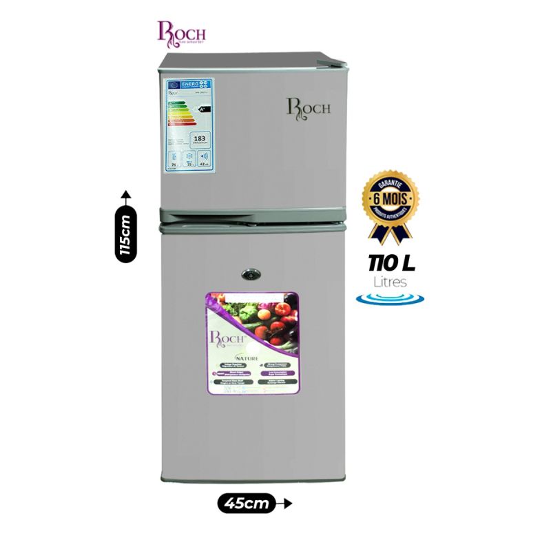 Réfrigérateur - ROCH - 160 Litres - RFR-195 - 6 mois de garantie  |Glotelho Cameroun