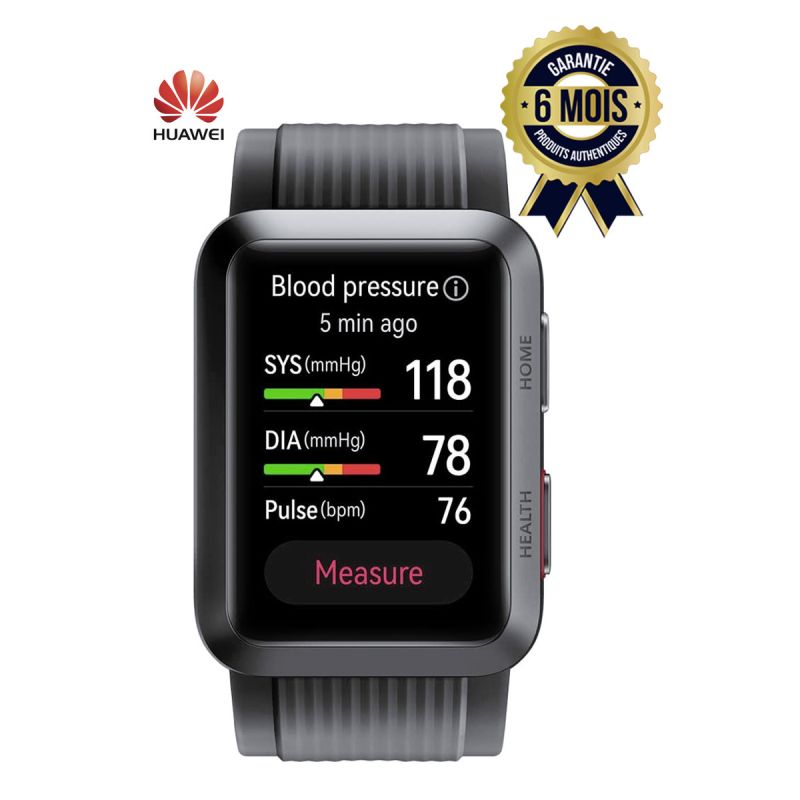 Smartwatch - Huawei watch D - Tracker avec moniteur de pression artérielle -  fréquence cardiaque - 1.64 - 07 jours d'autonomie - Bluetooth V5.1 - IP68| Glotelho Cameroun