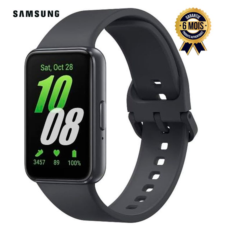 Montre connectée - Samsung Galaxy Fit 3 - 1.6" - 5ATM - Surveillance de santé - IP68 - Plus de 100 modes d'entraînement - Bluetooth V5.3 - Notifications instantanées (Livrée entre 03 et 05 jours)