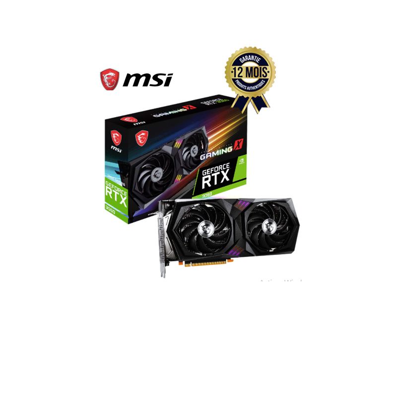 MSI GeForce RTX 3060 GAMING X 12G - Prix en fcfa - Carte graphique - 12 Go GDDR6| Glotelho Cameroun