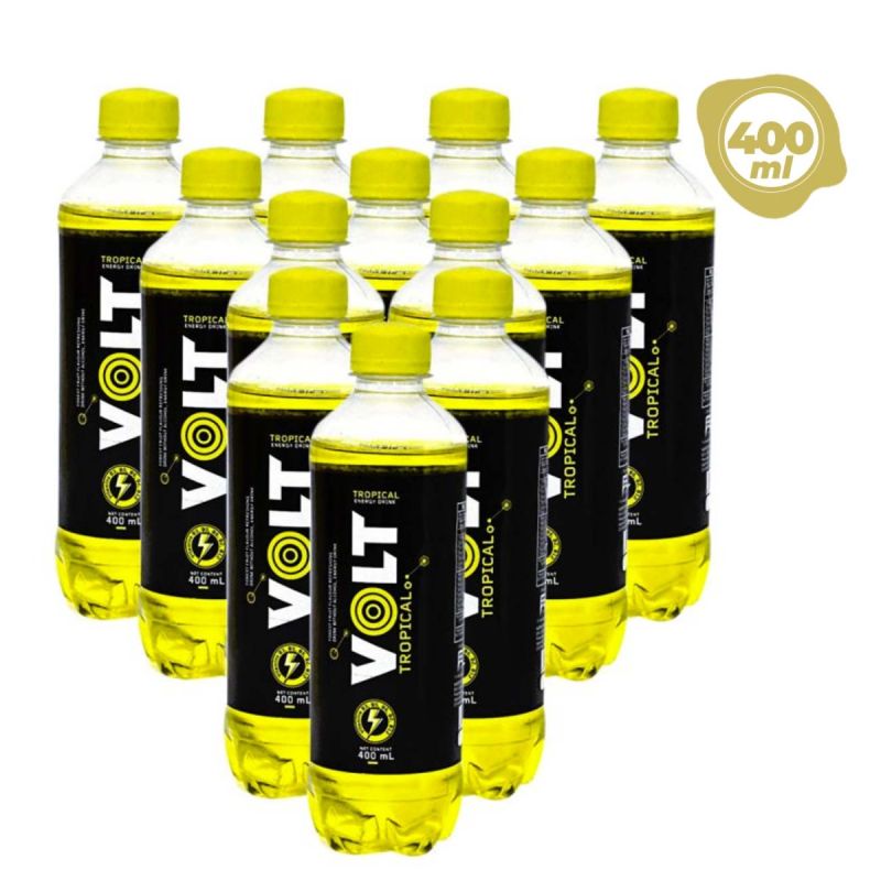 Pack de 12 Boissons  Energisante - Volt Tropical - Jus - 400ml |Glotelho Cameroun