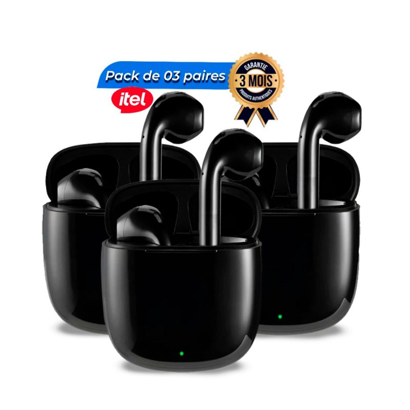 Pack de 3 écouteurs sans fil ITEL au prix Cameroun
