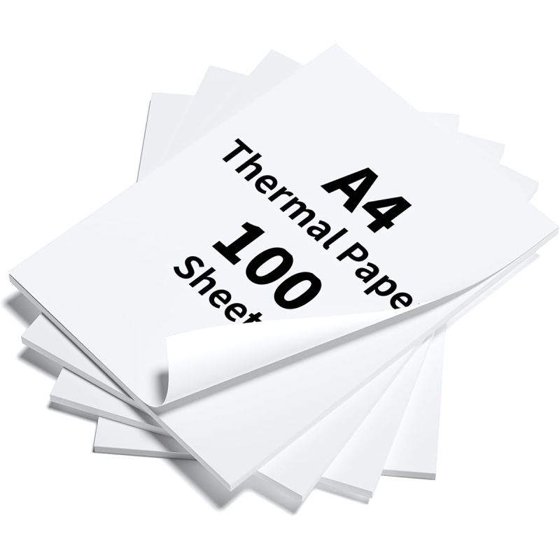 Papier thermique A4 Phomemo - 100 feuilles - Noir sur blanc