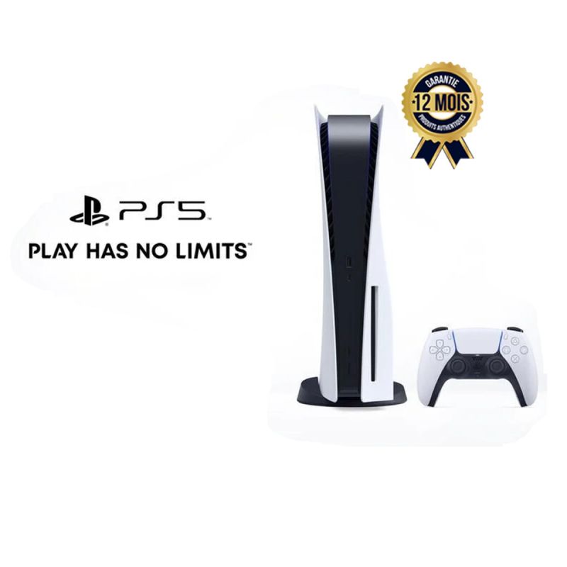 Sony - PS 5 - 825 Go SSD/16 Go RAM - AMD Ryzen ZEN 2  HDR  Blu-ray 4K - Blanc PrixchezGlotelho Cameroun