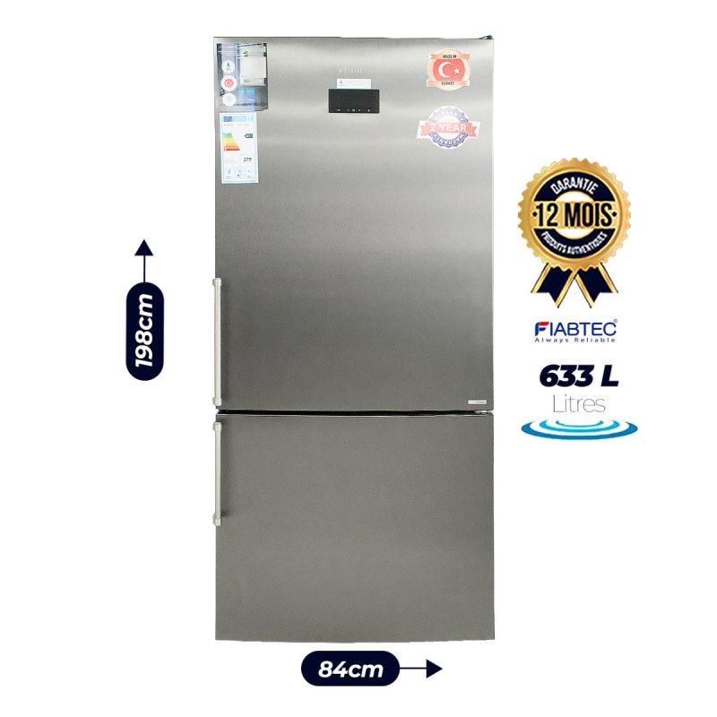 Réfrigérateur combiné Prix en fcfa - FIABTEC - No Frost - 633 Litres - Avec distributeur d'eau| Glotelho Cameroun