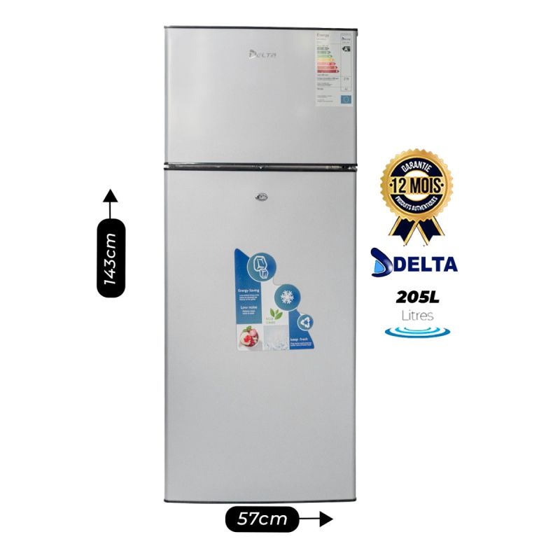 Réfrigérateur double battant Delta 205 litres prix Cameroun