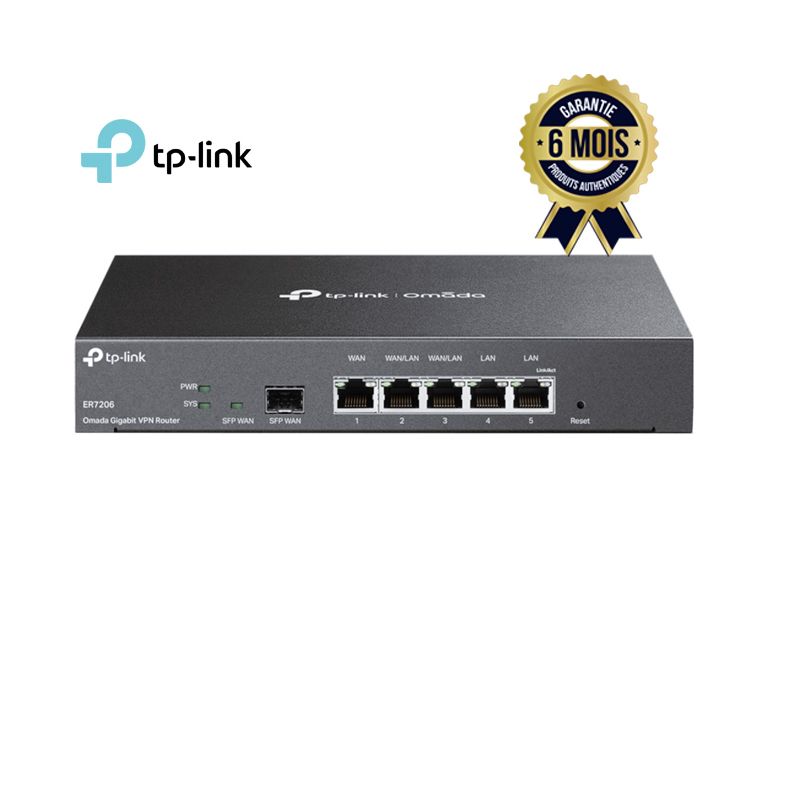 Routeur connecté Gigabit Ethernet - TP-LINK TL-ER7206 - Noir - 6 mois| Glotelho Cameroun