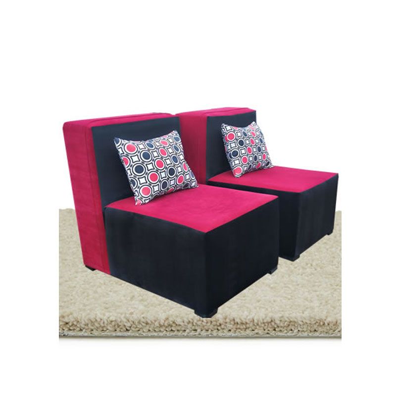 Achetez votre Salon Kizo moderne - 100% Velour - Très confortable - Rose/ Noir en ligne au Cameroun pas cher sur glotelho.cm.