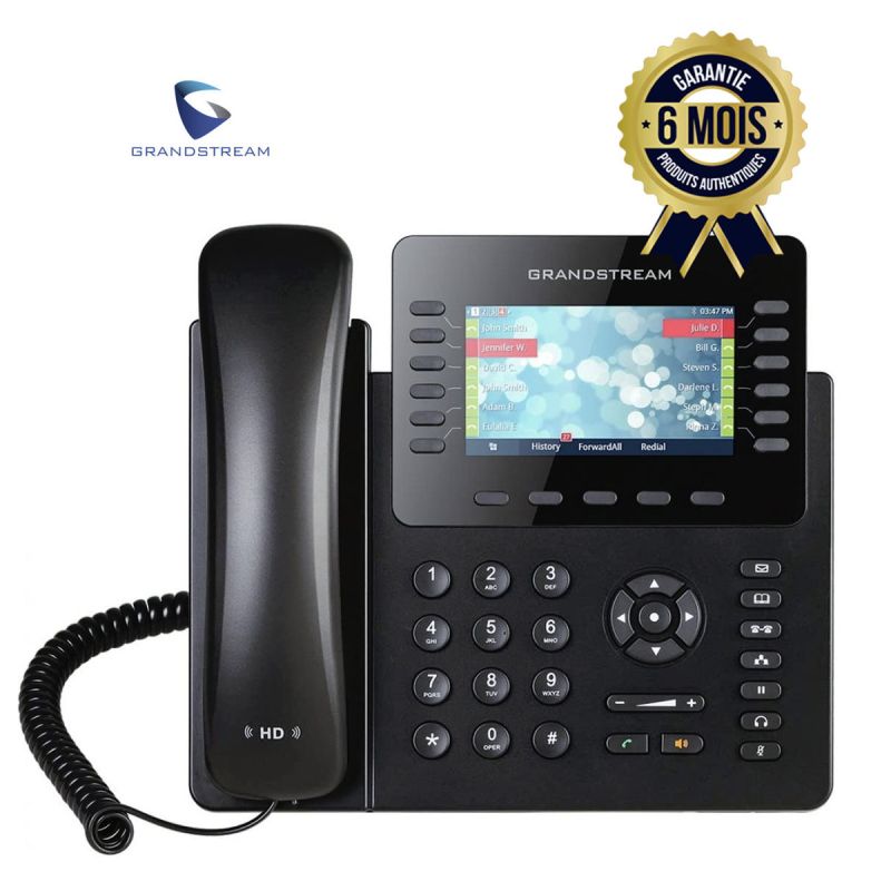 Téléphone VoIP - Prix en fcfa - Grandstream GS-GXP2170 - Écran LCD - Jusqu'à 12 lignes et 6 comptes SIP - Audio Full HD| Glotelho Cameroun