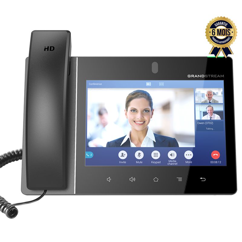 Téléphone VOIP PoE prix en fcfa - Pour Android - GrandStream GXV3380 - 16 comptes SIP - Ecran tactile 8