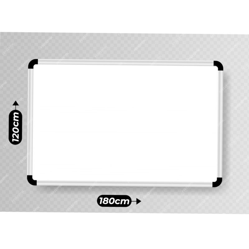 Tableau blanc magnétique en acier laqué - Classique - 120x180 cm