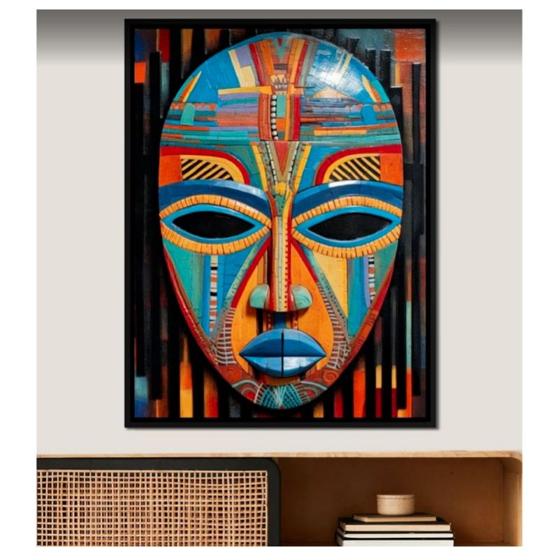 Tableau Decoratif - POFAL - L'Esprit des Ancêtres - Toile ultra HD - Cadre en bois 3 cm - Anti-UV, Anti-humidité, Facile à poser