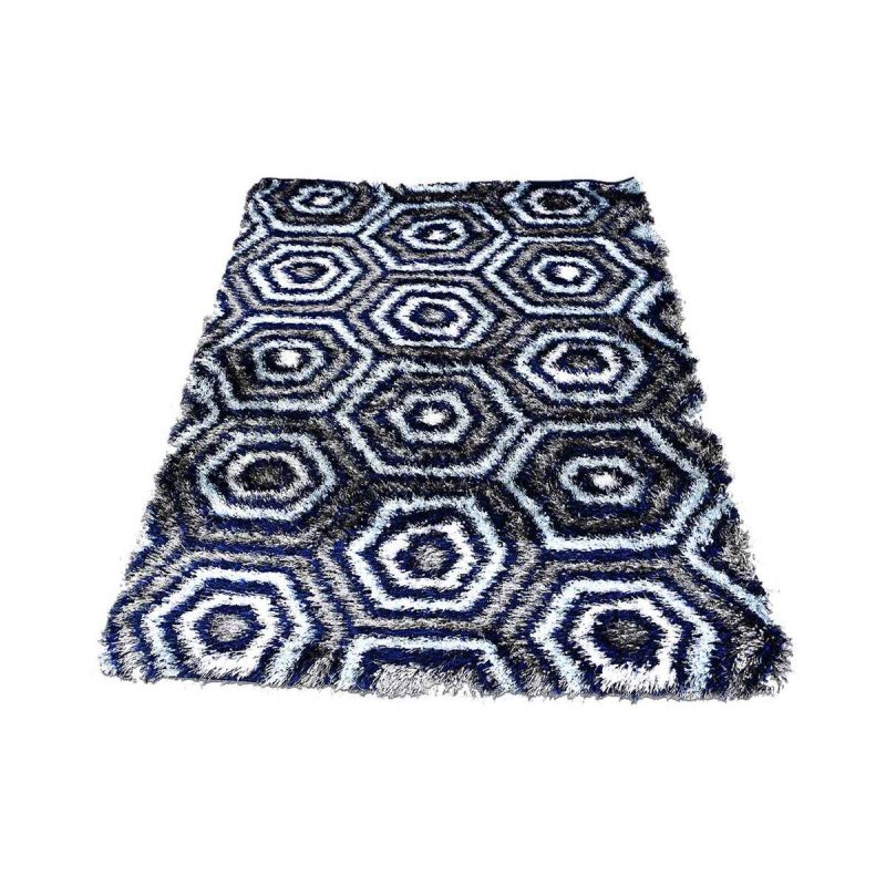 Tapis - Turkey shaggy - En Coton - Bleu Noir| Glotelho Cameroun