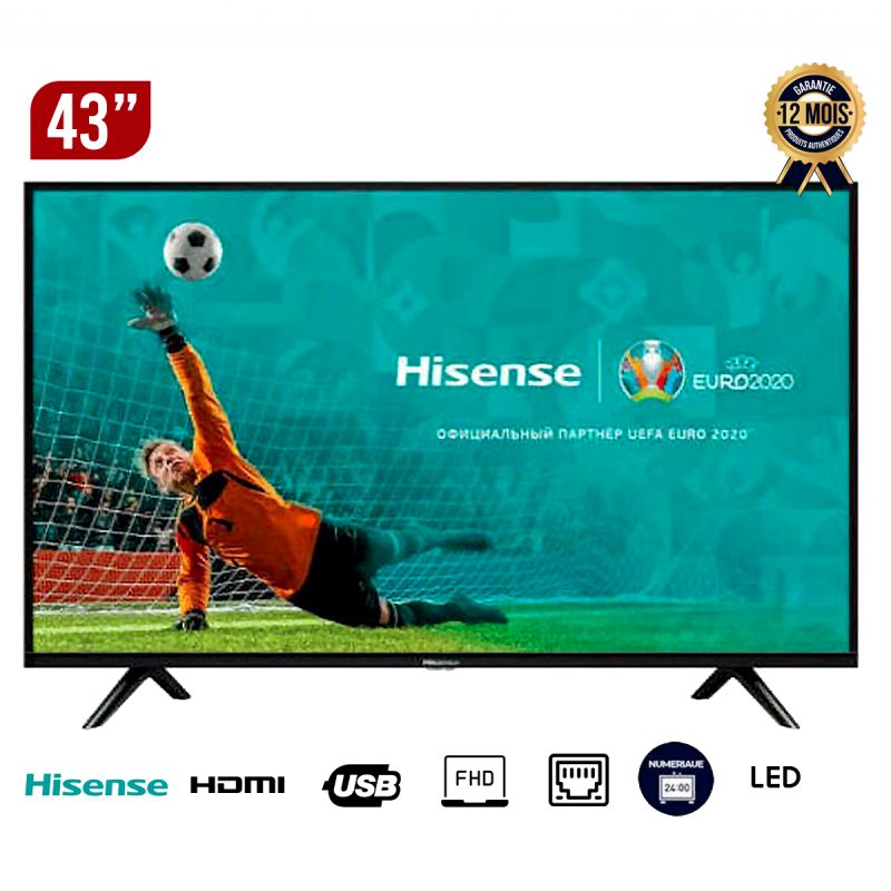 TV led Hisense 43’’ - 43A5200 - FHD - Noir - 06 mois de garantie |Glotelho. Cameroun
