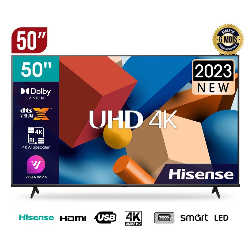 Smart TV Hisense 50 pouces 4K en vente au meilleur prix sur Glotelho Cameroun 