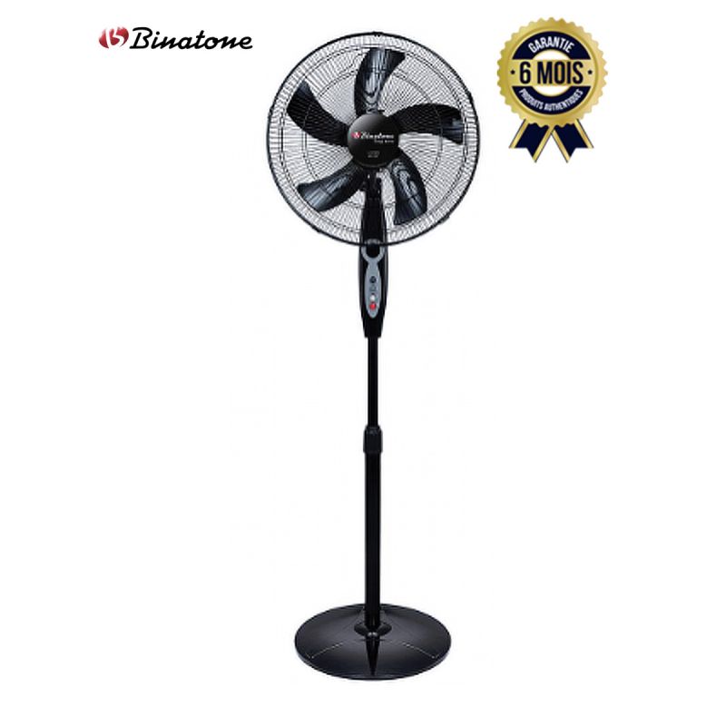  Ventilateur - Binatone - VS-1657 -3 vitesses -5 Lames -Noir - 06 Mois | Glotelho Cameroun