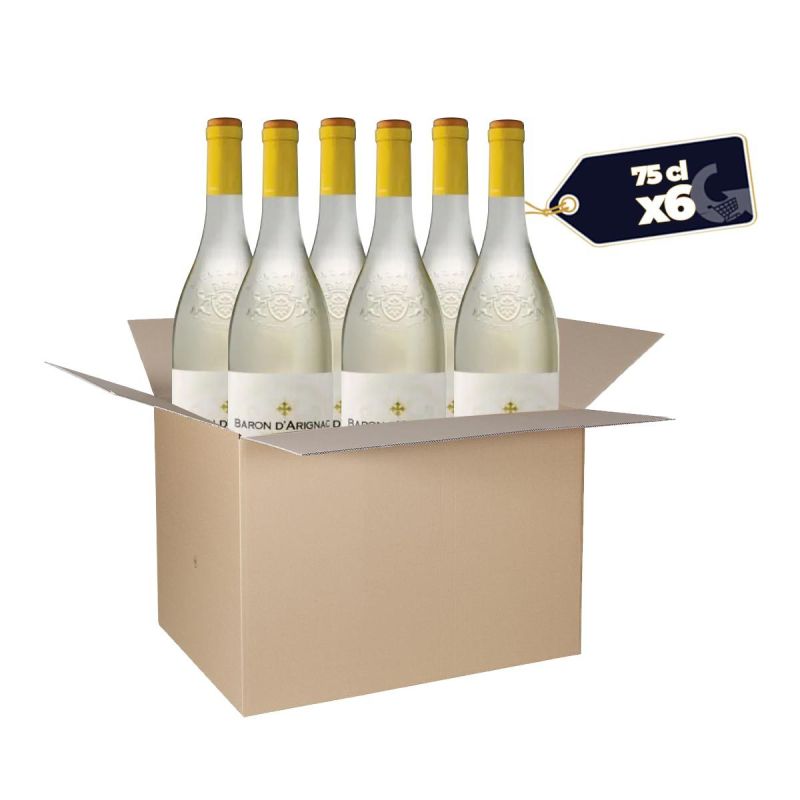 Vin Blanc Moelleux Baron d'arignac - 75 cl  - Carton de 6 bouteilles | Glotelho Cameroun