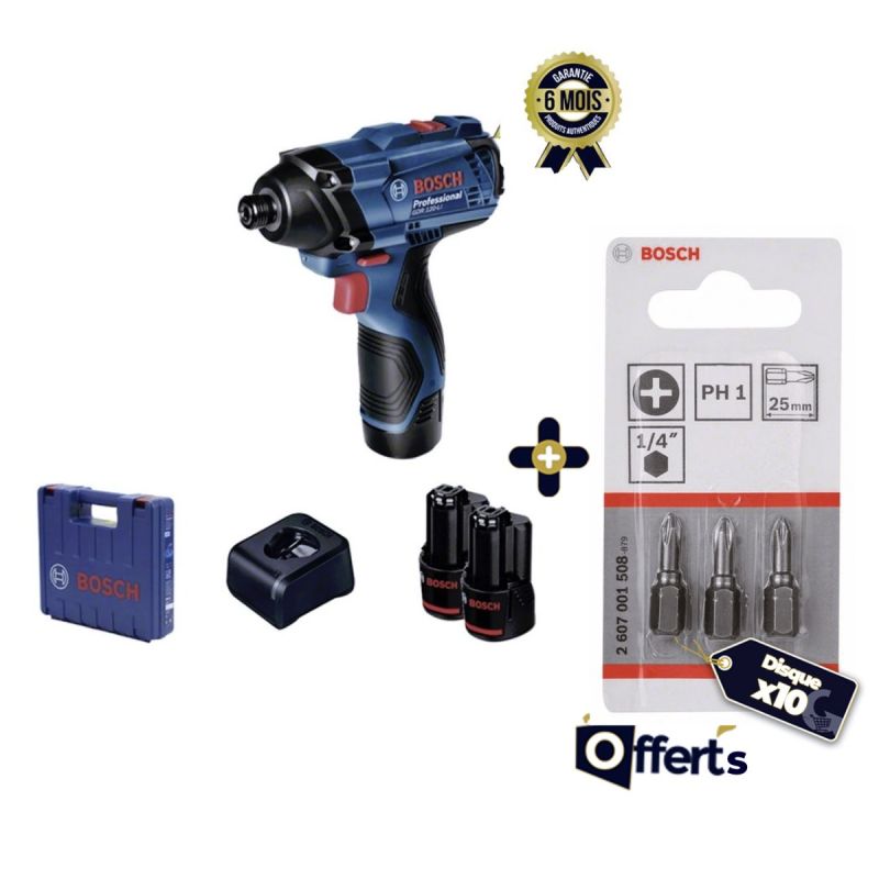 Visseuse/ Clé à chocs sans fil - Bosch Professional GDR 120-LI - 7 Mois | Glotelho Cameroun