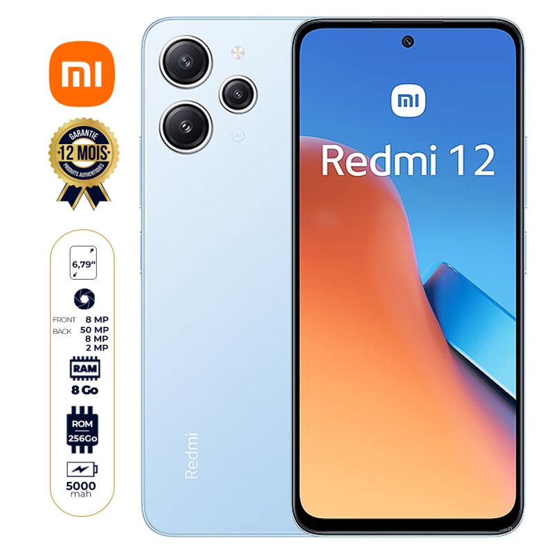 Xiaomi Redmi 12 - 256 Go - 8Go RAM prix Cameroun en fcfa chez Glotelho