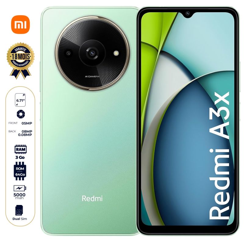 Xiaomi Redmi A3x 64 Go prix Cameroun