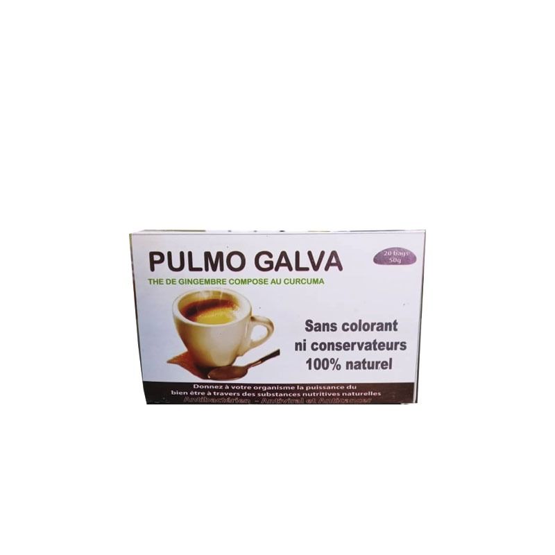 Pulmo galva the de gingembre compose de curcuma