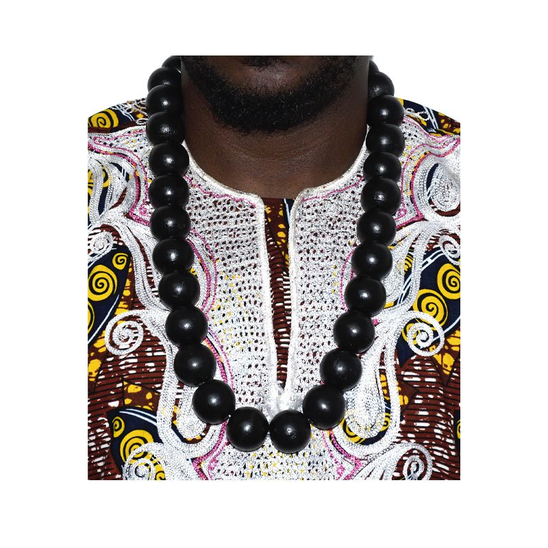 Collier Traditionnel En Boule Noire 