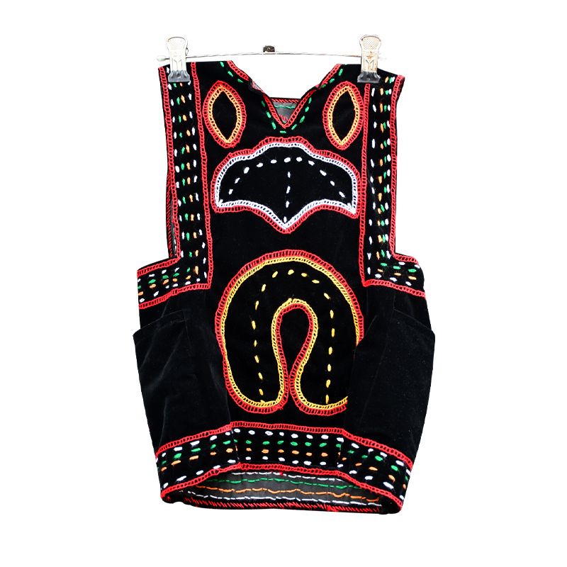 Tenue traditionnelle pour enfants en Toghu - Boubou - Broderies rouge à l'avant - (Prix en fcfa) | Glotelho Cameroun