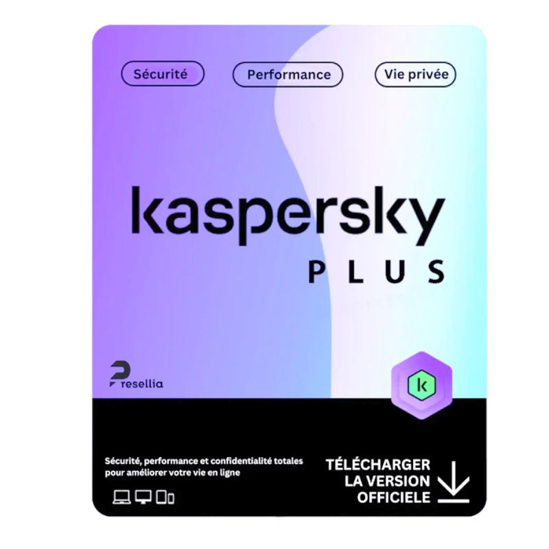 Antivirus Prix en fcfa - Kaspersky Plus 2023 - 4 Postes- 1 An - Protection contre les virus, ransomwares, adwares et cybermenaces | Glotelho Cameroun
