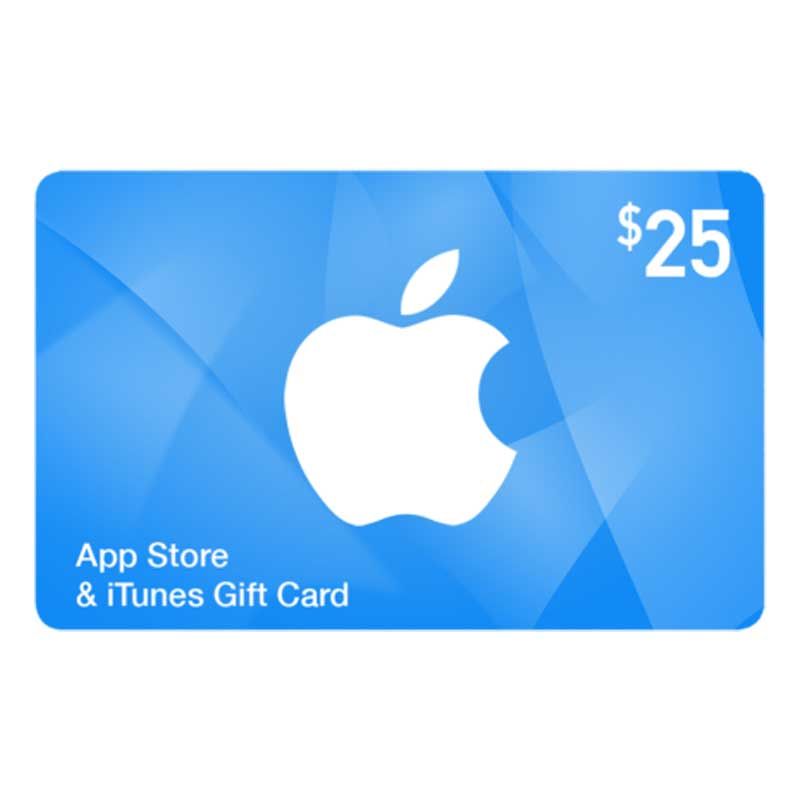 Apple Gift Card - Carte cadeau App Store et iTunes - $25 | Glotelho