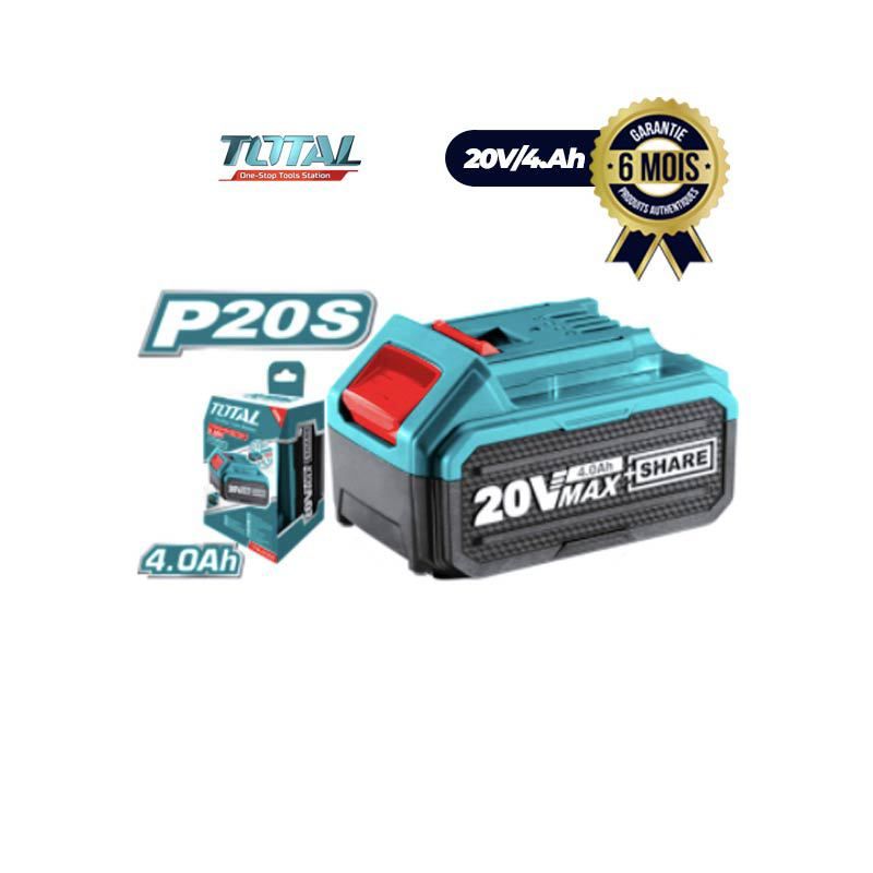 Batterie Lithium-Ion 20V/4.Ah - TOTAL TFBLI2002 - (Prix en fcfa) | Glotelho Cameroun