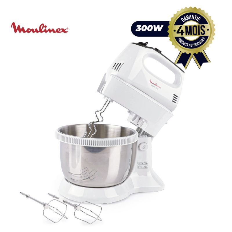Batteur  électrique Quick Mix - Moulinex - HM3121B1 - 300W - Bol 3,5L | Glotelho Cameroun