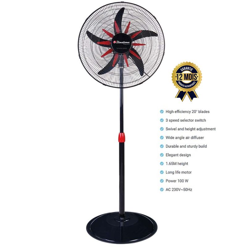 Ventilateur BINATONE TS-2020 - 100W – Noir | Glotelho  Cameroun