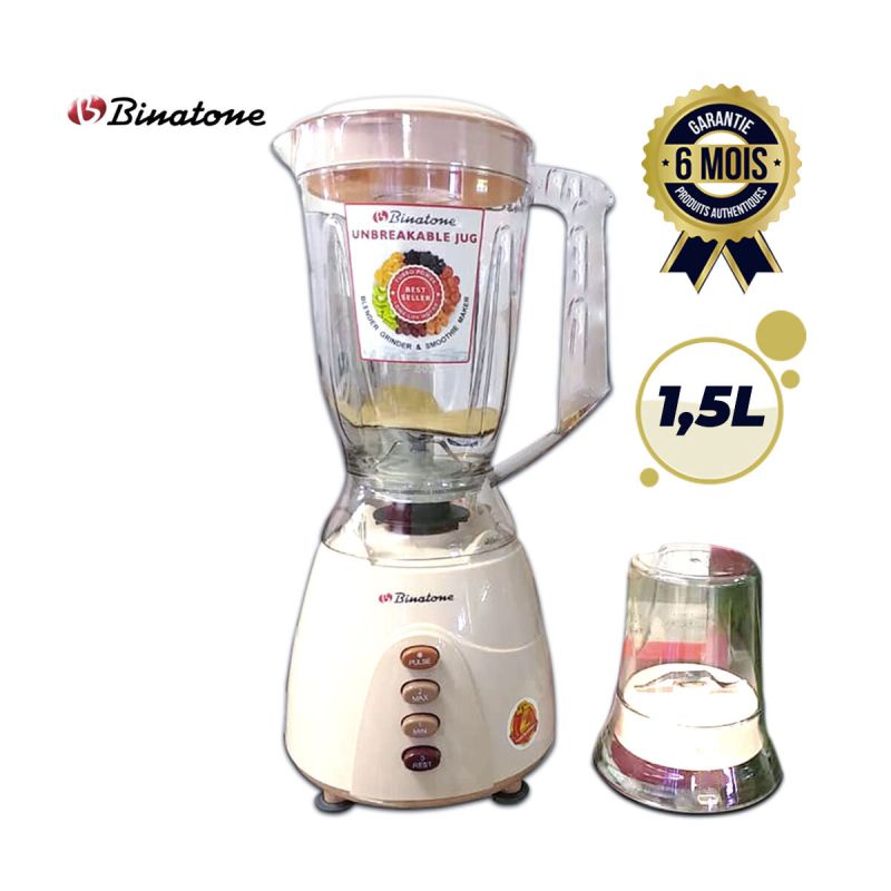 Vente Robot Mixeur -Binatone -BLG-450 - 1,5L - 350W un bon prix | Glotelho Cameroun