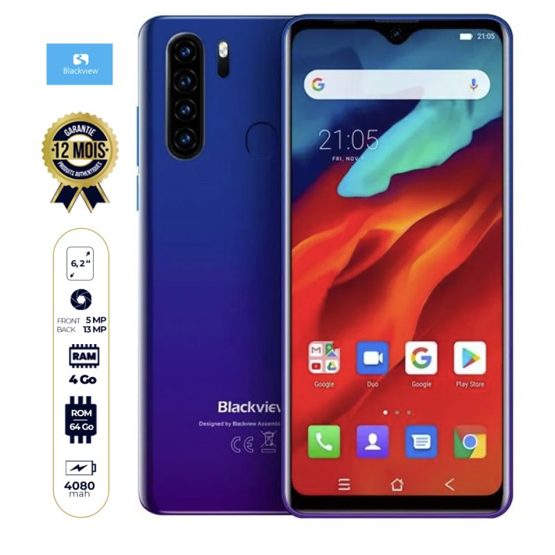 Blackview A80 Plus - Smartphone - 64Go/4Go - 6.2