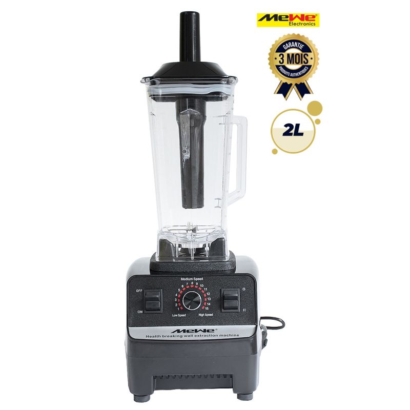 Blender/Mixeur Broyeur à glace haute vitesse avec protection contre les surtensions - MEWE - MWBLD-HS05BK - 1000 watts - prix Cameroun