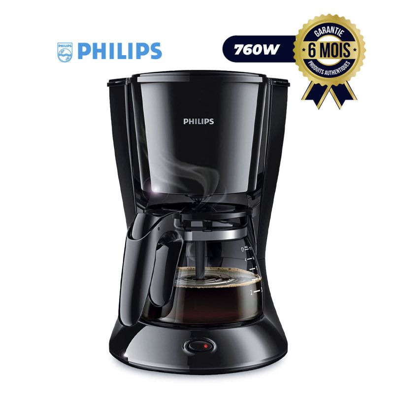Cafetière Daily Mini - PHILPS - HD7432/20 - 760W - 8 tasses - Noir - 6 Mois | Glotelho  Cameroun