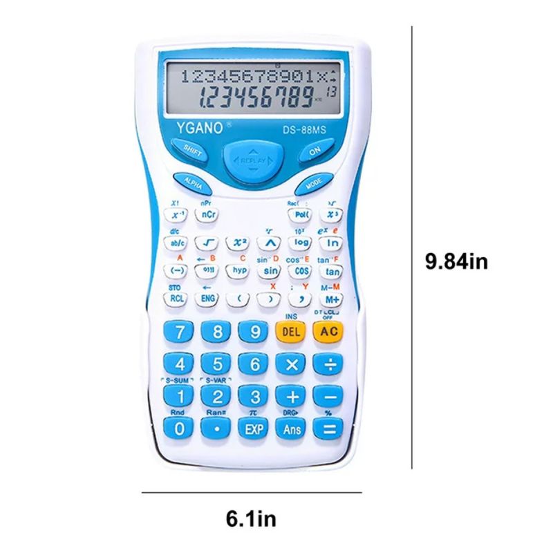 Calculatrice scientifique d'ingénierie standard à 2 lignes à écran LCD de 12 chiffres pour l'école et l'entreprise