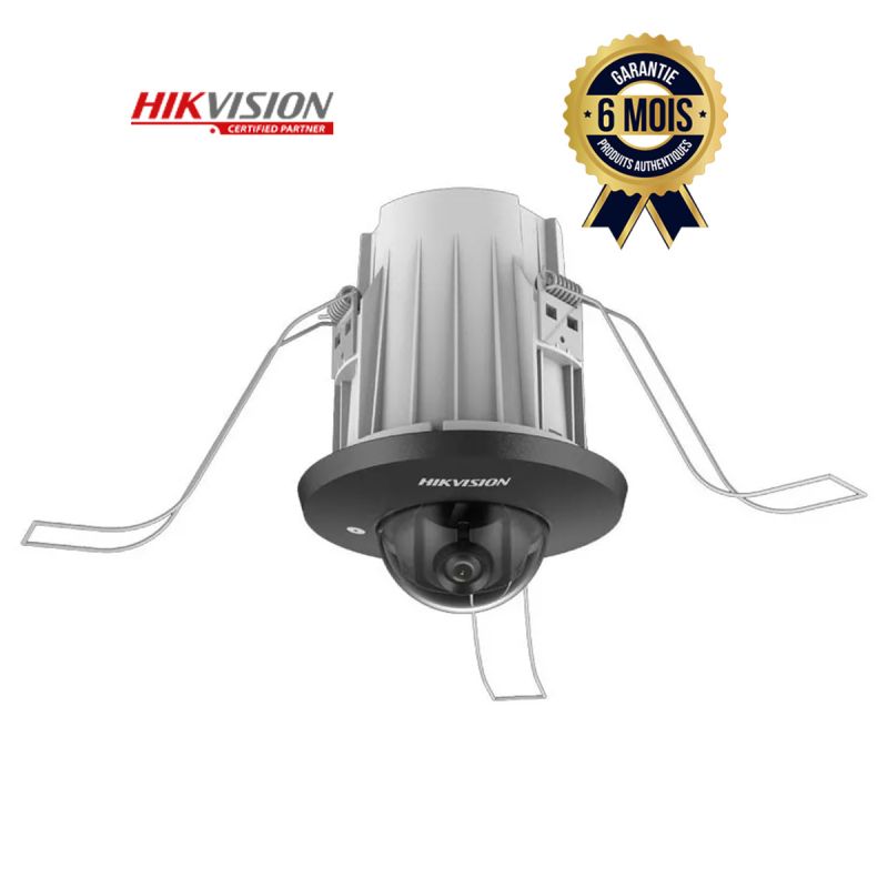 Caméra de surveillance IP Pour Faux Plafond - Hikvision DS-2CD2E43G2-U - 4MP - AcuSense et Micro Intégré - 6 Mois