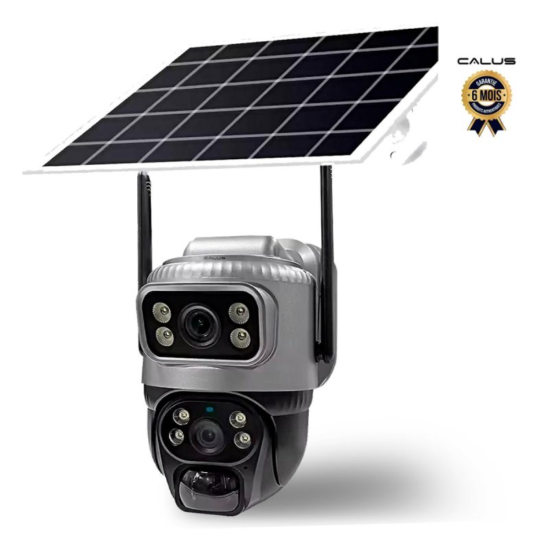 Caméra Smart 4G avec panneau solaire - Prix en fcfa - Calus  VC10 - Lot de 02 caméras - Batterie integrée| Glotelho Cameroun