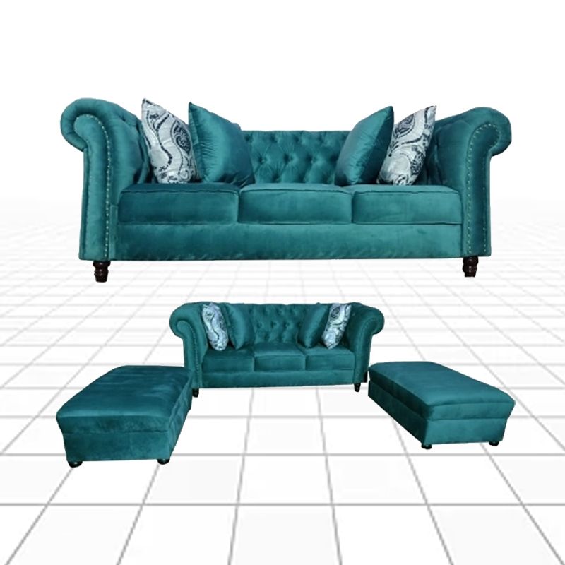 Canapé - CHV - 05 places - Velours - Vert - meilleur Prix en fcfa | Glotelho Cameroun